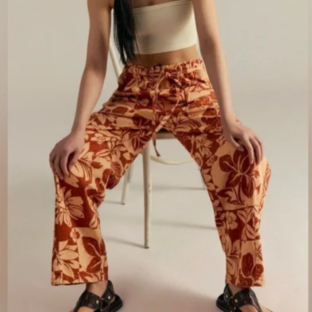 NWT We The Free Mirage Printed Pull On Jeans - Terracotta Tropical - Picture 4 of 4